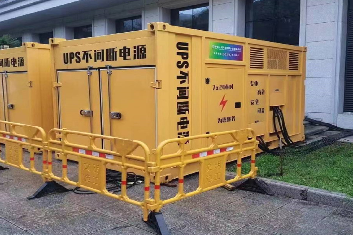 东海发电机租赁施工现场