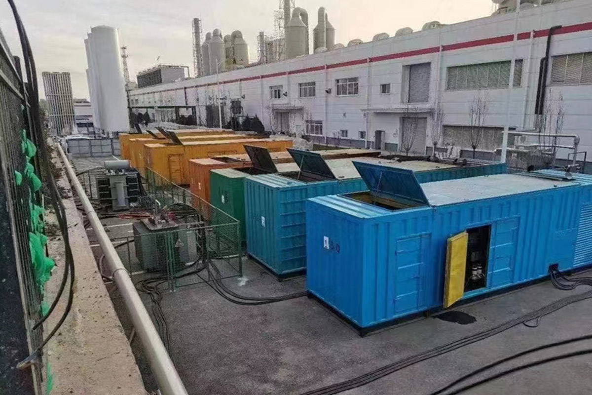 东海发电机租赁施工现场